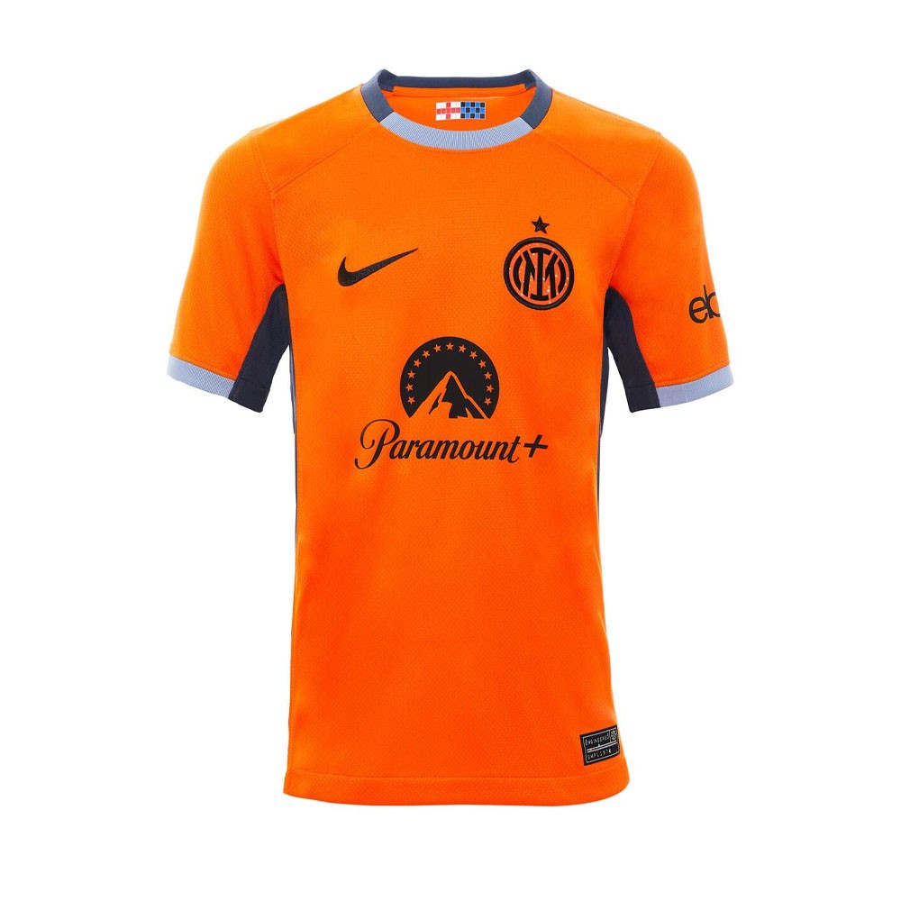 Nike Maglia Maniche Corte Inter 23 24 Third Arancio Blu Bambino S