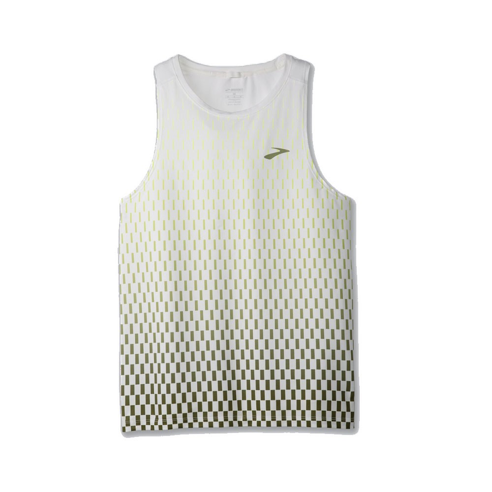 Brooks Canotta Running Atmosphere Bianca Verde Uomo M