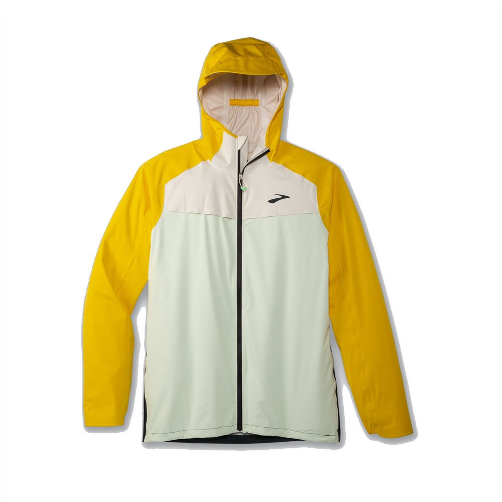 Brooks Giacca Trail Running Wp High Point Giallo Bianco Uomo S