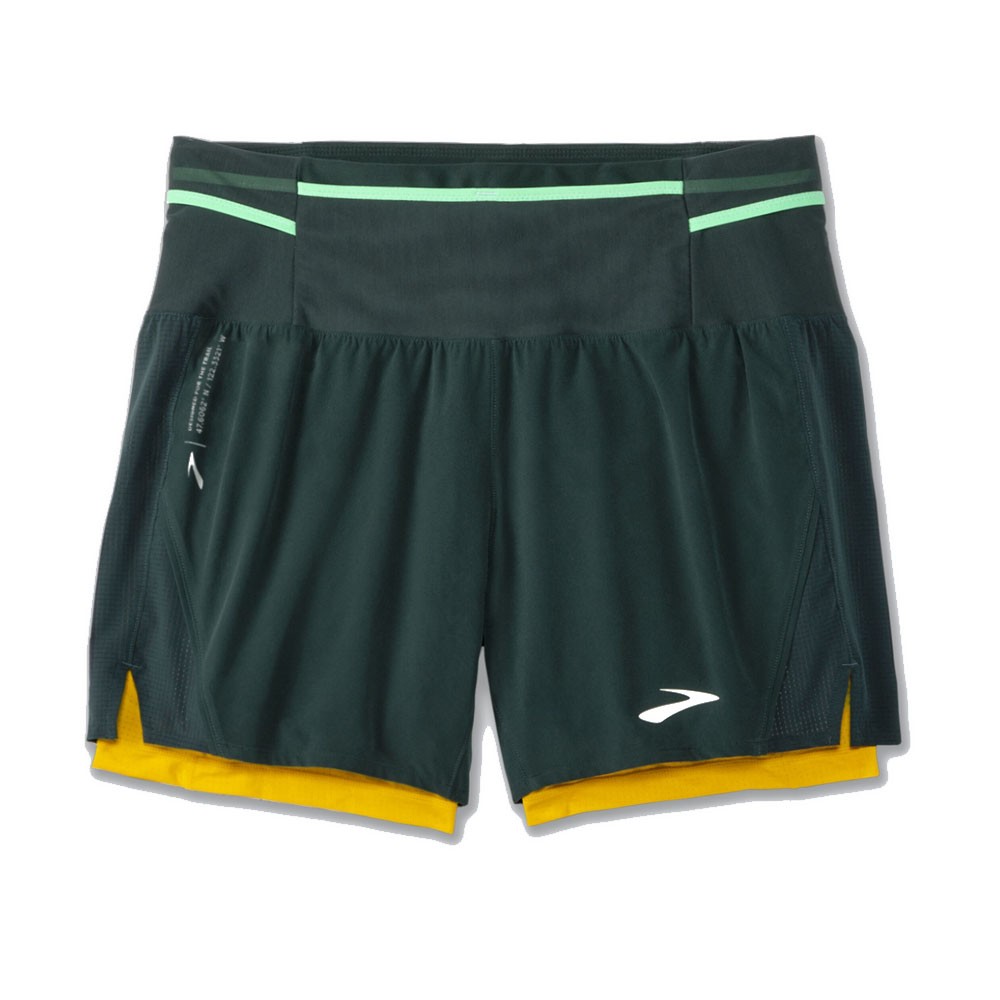 Brooks Short Trail Running High Point 2IN1 Carbon Lemon Chrome Uomo S