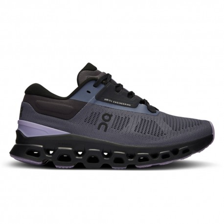 On Cloudstratus 3 Nero Viola - Scarpe Running Donna