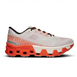 On Cloudmonster Bianco Arancione - Scarpe Running Donna