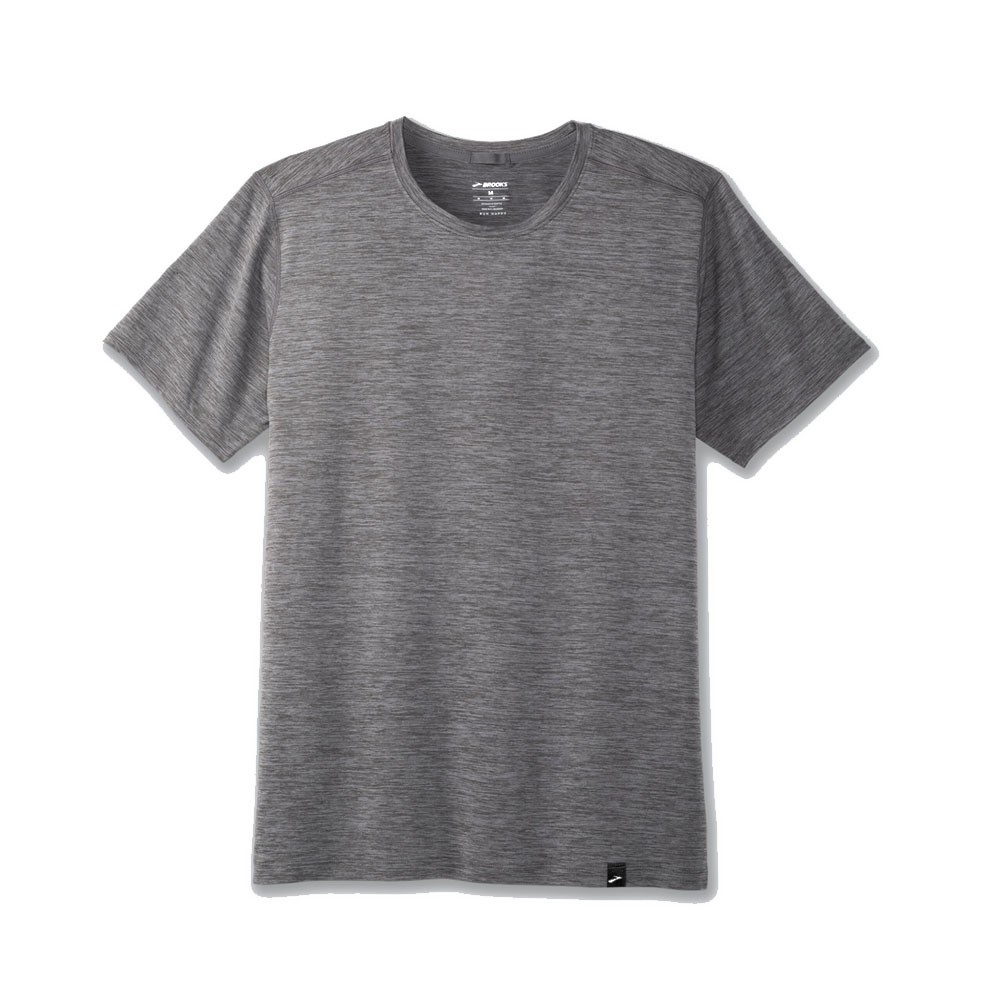 Image of Brooks T-Shirt Running Luxe Hrt Charcoal Uomo M068
