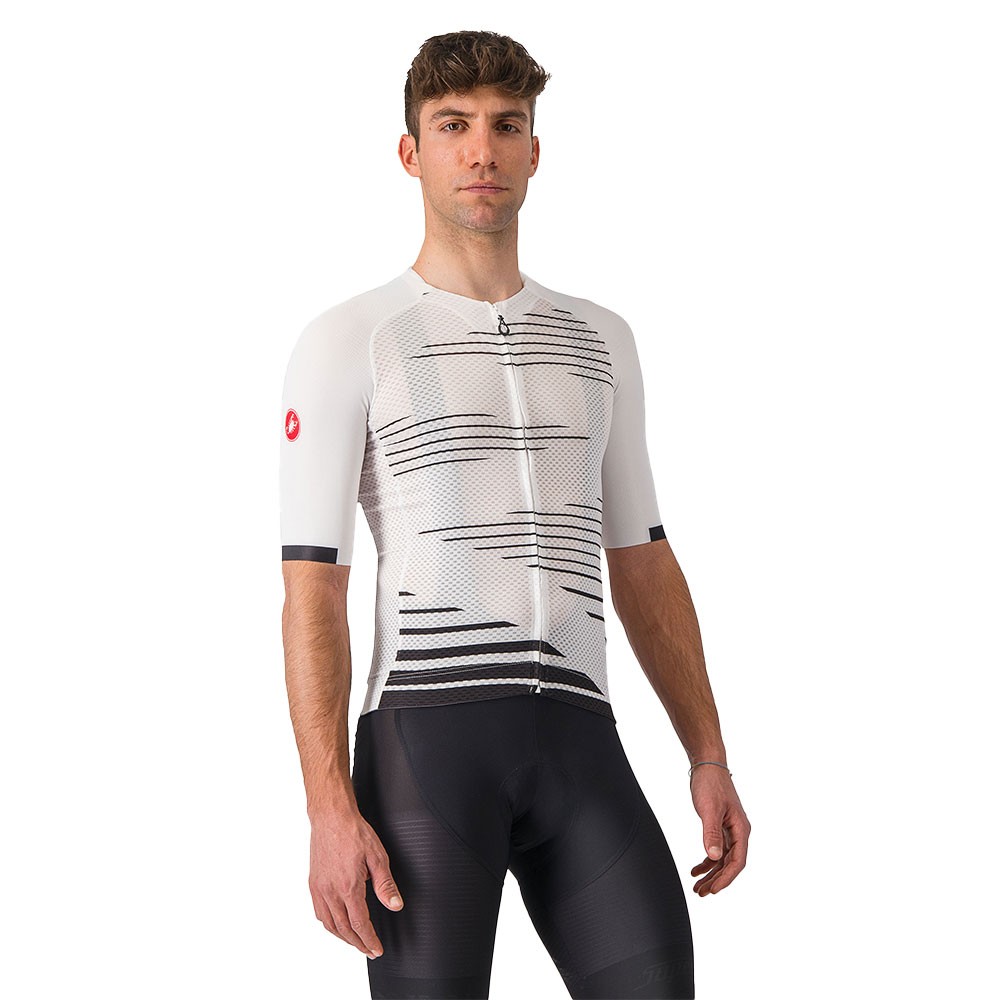 Image of Castelli Maglia Ciclismo Climber'S 4.0 Bianco Nero Uomo L