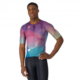 Castelli Maglia Ciclismo R-A D Multicolore Purple Uomo