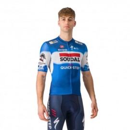 Castelli Maglia Ciclismo Competizione 3 Soudal Quick Step 2024 Ceramic Bl Uomo
