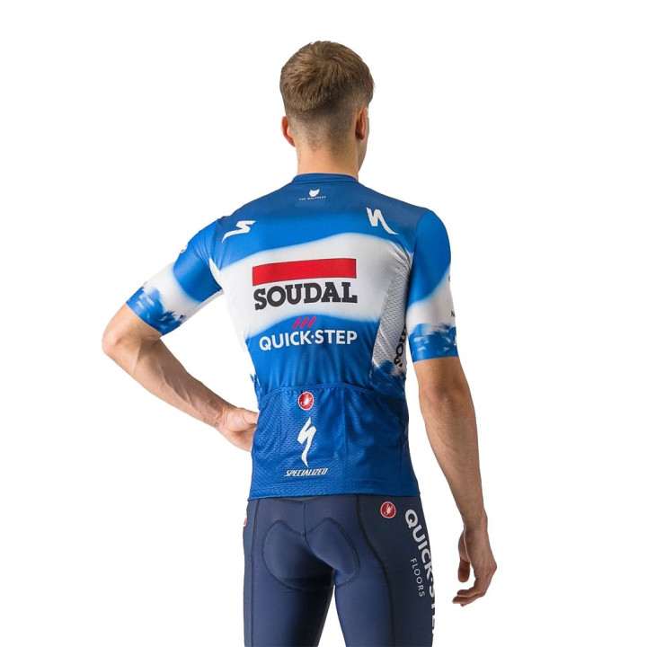 Castelli Maglia Ciclismo Competizione 3 Soudal Quick Step 2024 Ceramic Bl Uomo