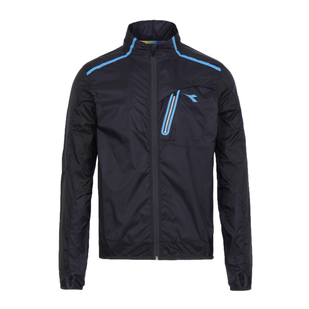 Diadora Giacca Run U.STC Wind Nero Fumo L