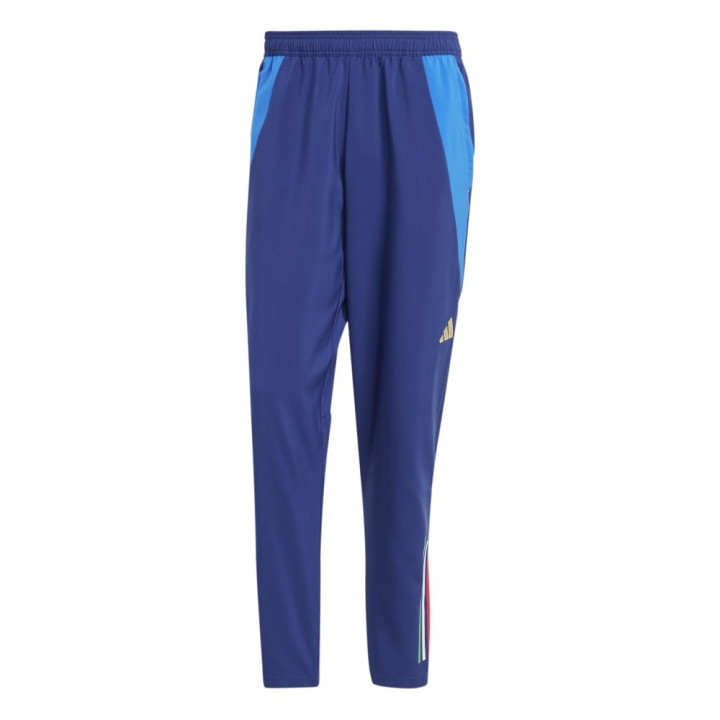 ADIDAS Pantaloni Allenamento Calcio Italia Pre Blu Azzurro Uomo