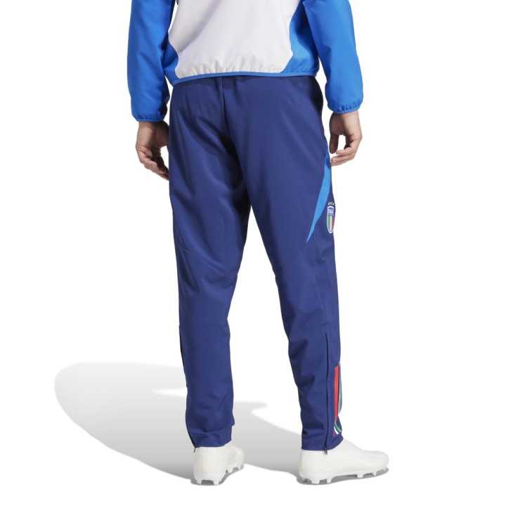 ADIDAS Pantaloni Allenamento Calcio Italia Pre Blu Azzurro Uomo