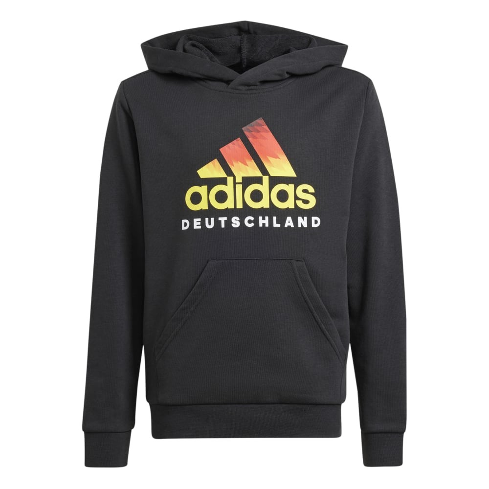 ADIDAS Felpa Calcio Germania Dna Nero Arancio Bambino 11-12 Anni