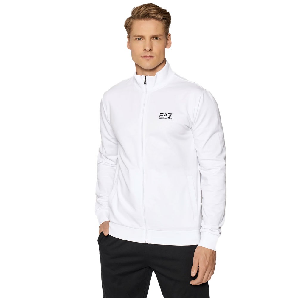 Ea7 Tuta Sportiva Con Cerniera Bianco Uomo S