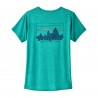 Patagonia T-Shirt Trekking Cap Cool Daily Graphic Turchese Donna