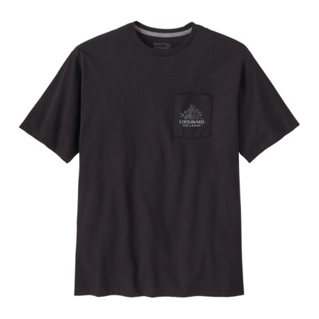 Patagonia T-Shirt Trekking Chouinard Crest Pocket Ink Nero Uomo