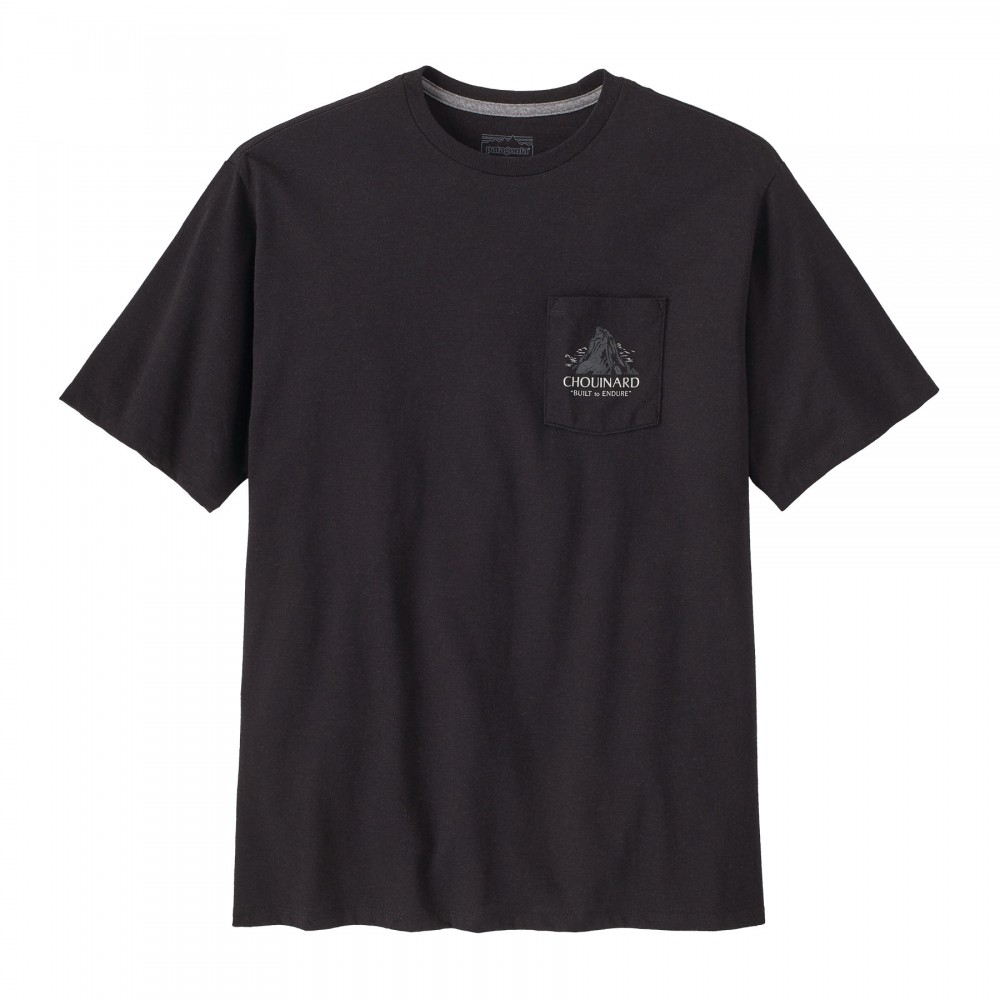 Image of Patagonia T-Shirt Trekking Chouinard Crest Pocket Ink Nero Uomo L