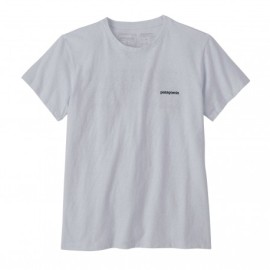 Patagonia T-Shirt Trekking P-6 Logo Responsabili-Tee Bianco Donna