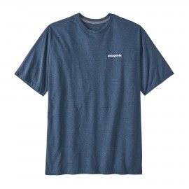 Patagonia T-Shirt Trekking P-6 Logo Responsabili-Tee Blu Uomo