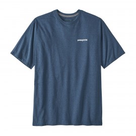 Patagonia T-Shirt Trekking P-6 Logo Responsabili-Tee Blu Uomo