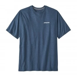 Patagonia T-Shirt Trekking P-6 Logo Responsabili-Tee Blu Uomo