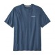 Patagonia T-Shirt Trekking P-6 Logo Responsabili-Tee Blu Uomo