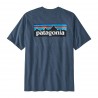 Patagonia T-Shirt Trekking P-6 Logo Responsabili-Tee Blu Uomo