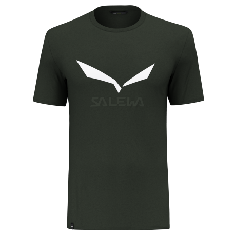 Salewa T-Shirt Trekking Solidlogo Dry Verde Scuro Uomo