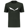 Salewa T-Shirt Trekking Solidlogo Dry Verde Scuro Uomo