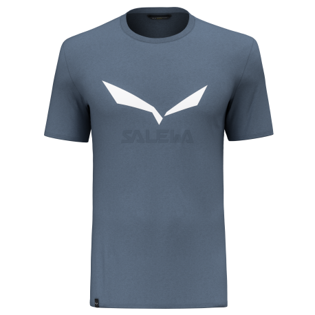Salewa T-Shirt Trekking Solidlogo Dry Blu Chiaro Uomo