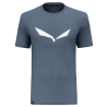 Salewa T-Shirt Trekking Solidlogo Dry Blu Chiaro Uomo