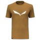 Salewa T-Shirt Trekking Solidlogo Dry Tortora Uomo