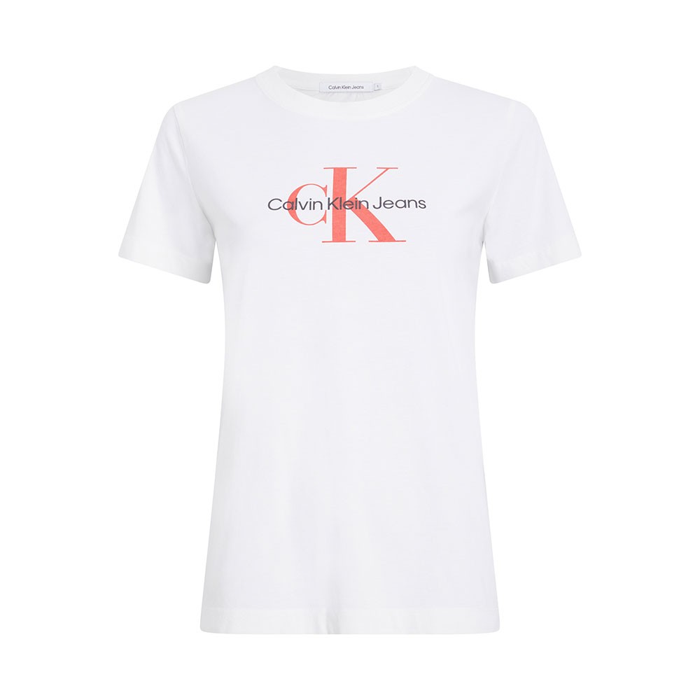 Image of Calvin Klein T-Shirt Logo Bianco Donna L