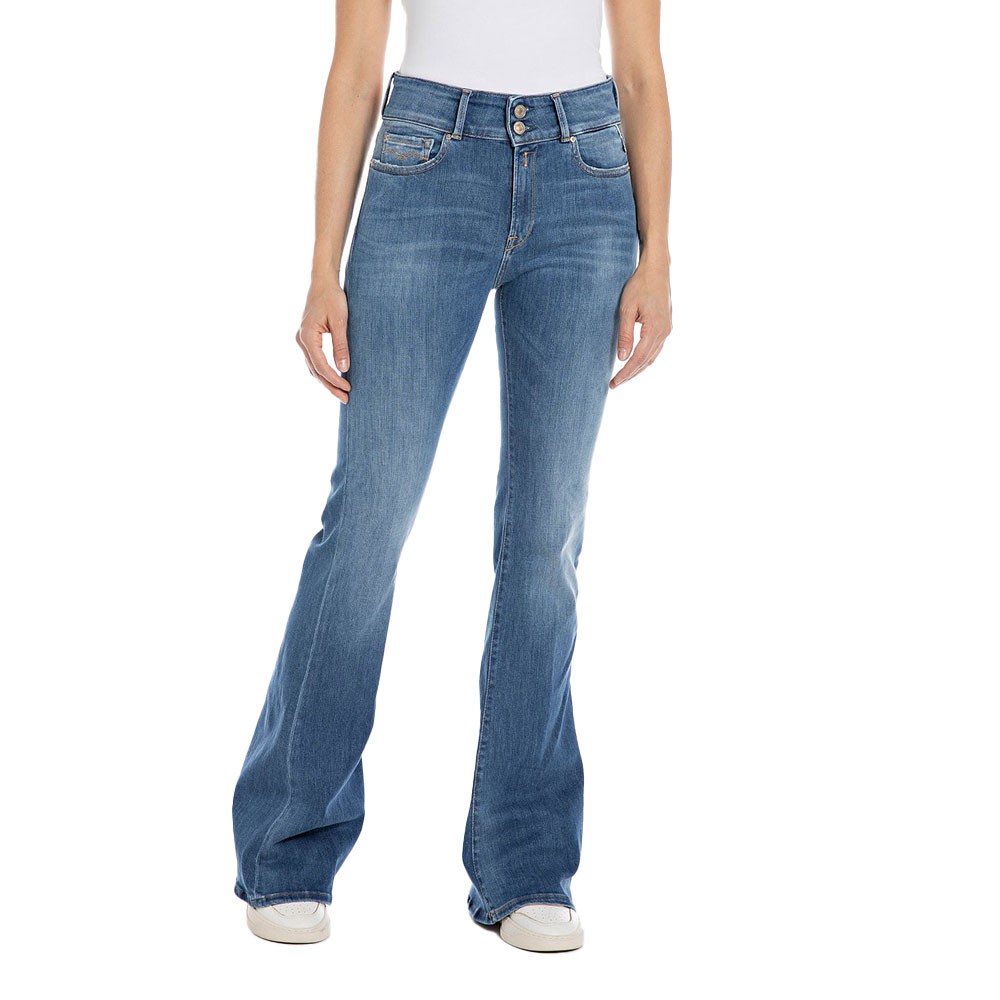 Image of Replay Jeans Zampa Flaire L32 Blu Donna 27
