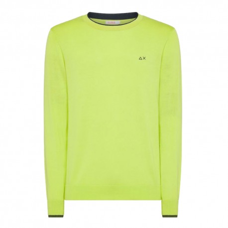 Sun 68 Maglia Maniche Lunghe Giro Lime Uomo