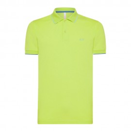 Sun 68 Polo Basica Mezza Manica Lime Uomo