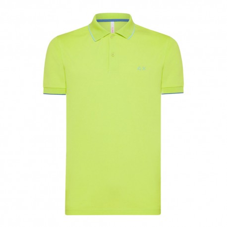 Sun 68 Polo Basica Mezza Manica Lime Uomo