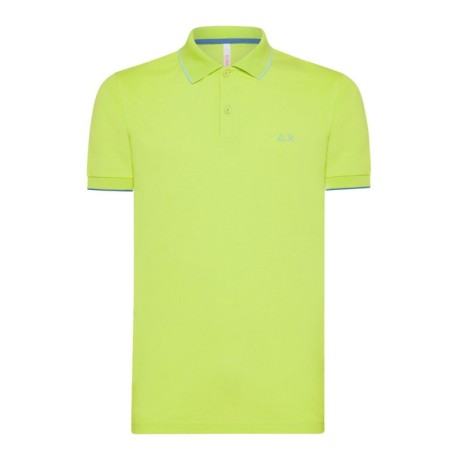 Sun 68 Polo Basica Mezza Manica Lime Uomo