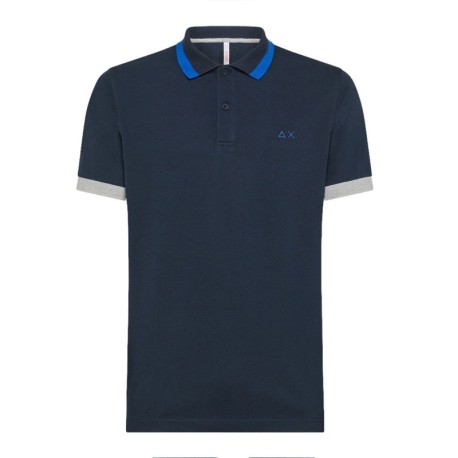 Sun 68 Polo Bicolor Blu Uomo