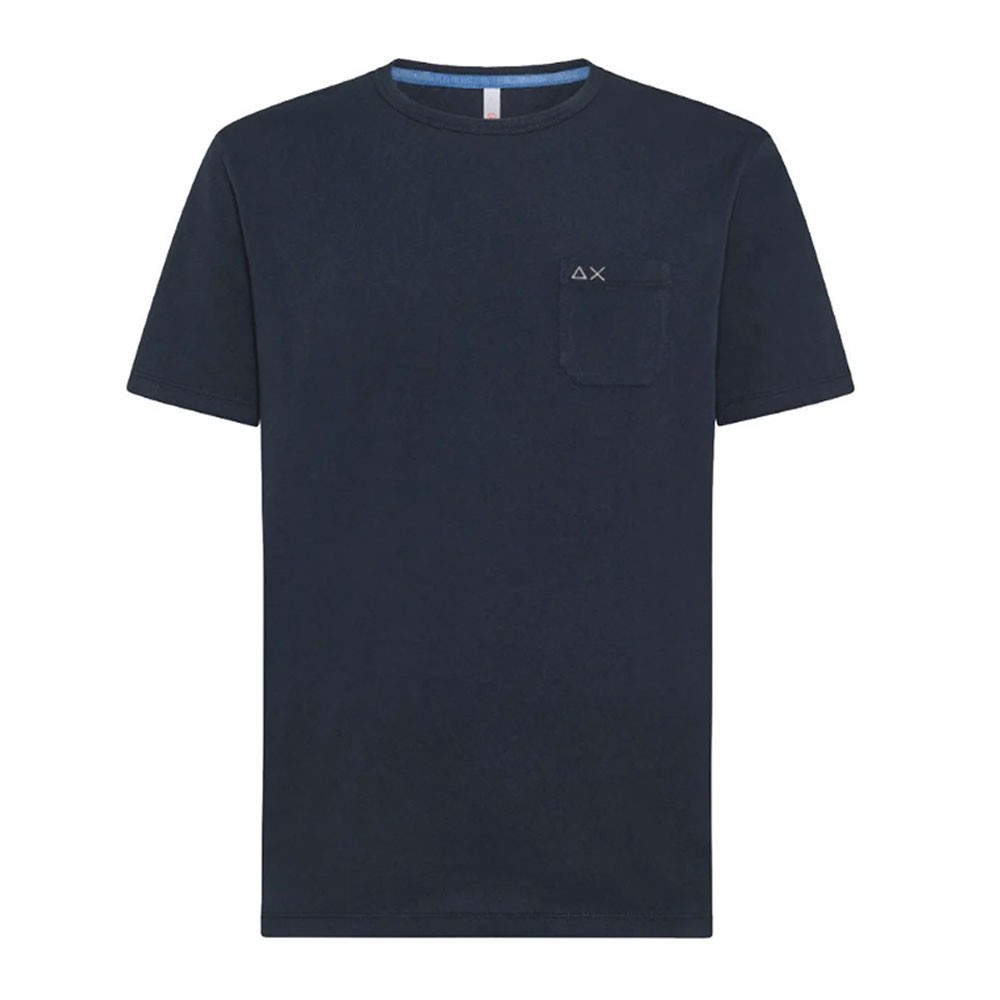 Image of Sun 68 T-Shirt Con Taschino Blu Uomo M