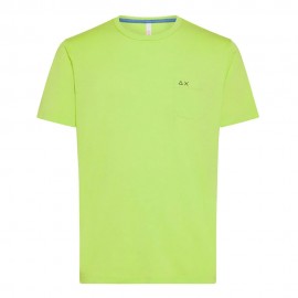 Sun 68 T-Shirt Con Taschino Lime Uomo
