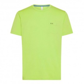 Sun 68 T-Shirt Con Taschino Lime Uomo