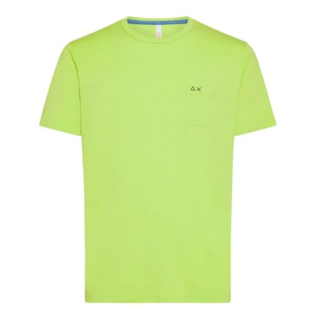 Sun 68 T-Shirt Con Taschino Lime Uomo