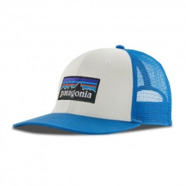 Patagonia Cappello Trekking P-6 Logo Trucker Azzurro Bianco