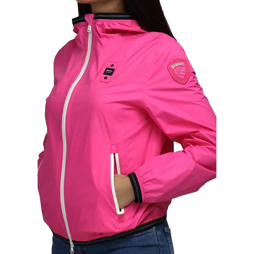 Image of Blauer Giacca Logo Rosa Donna L