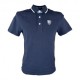 Blauer Polo Mezza Manica Logo Ricamato Blu Uomo