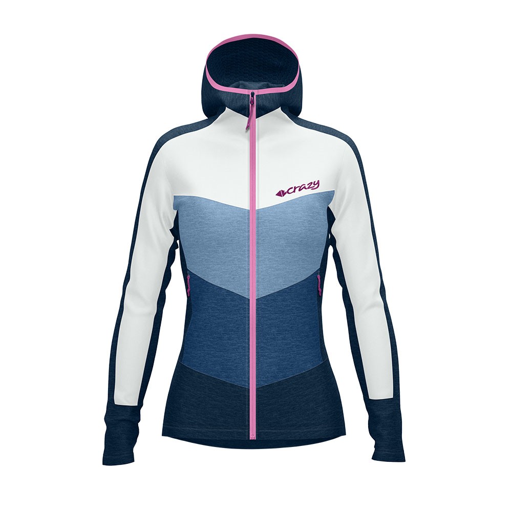 Crazy Maglia Trekking Exit Light Bianco Blu Donna XS