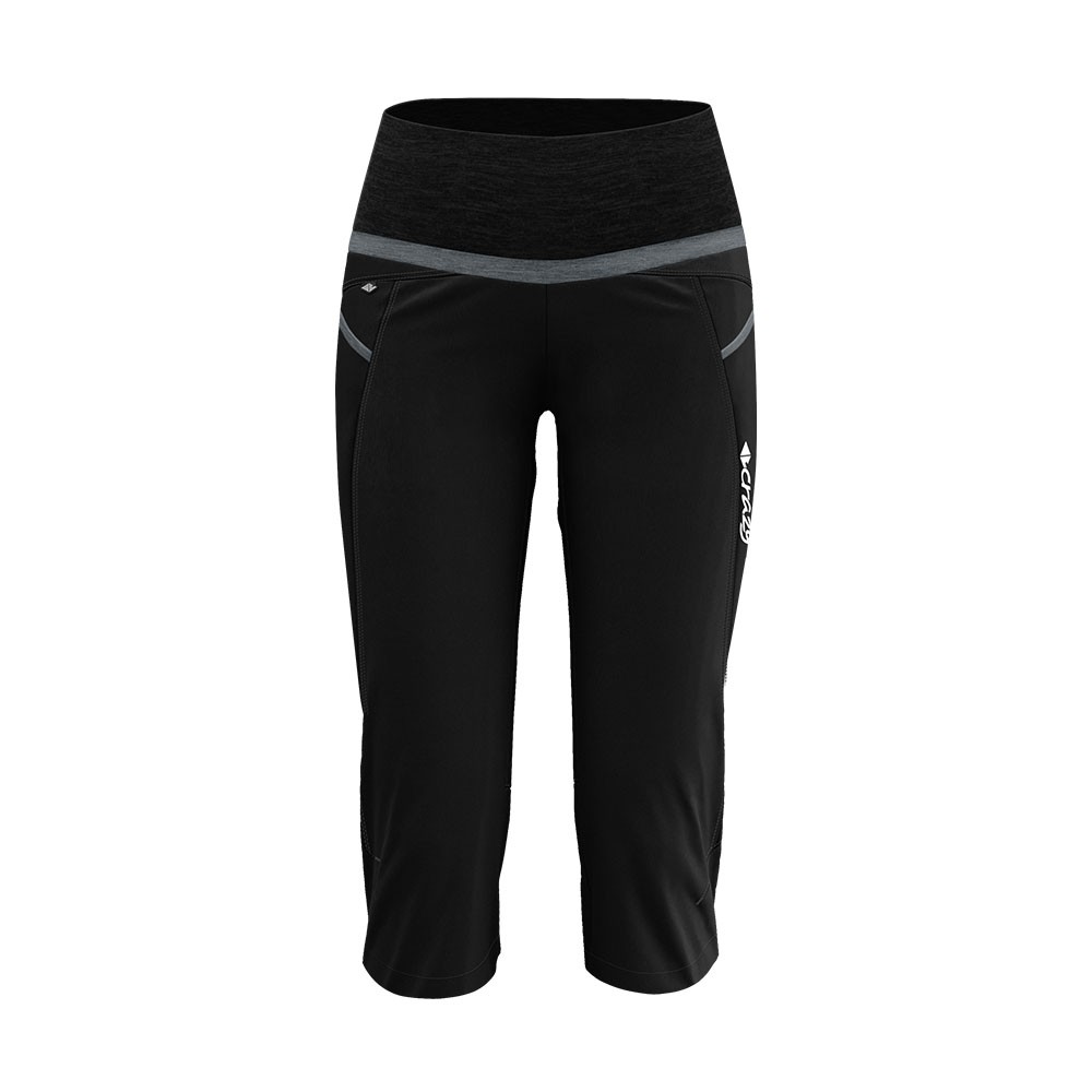 Crazy Pantaloni Corti Trekking Exit Mid Nero Donna XS