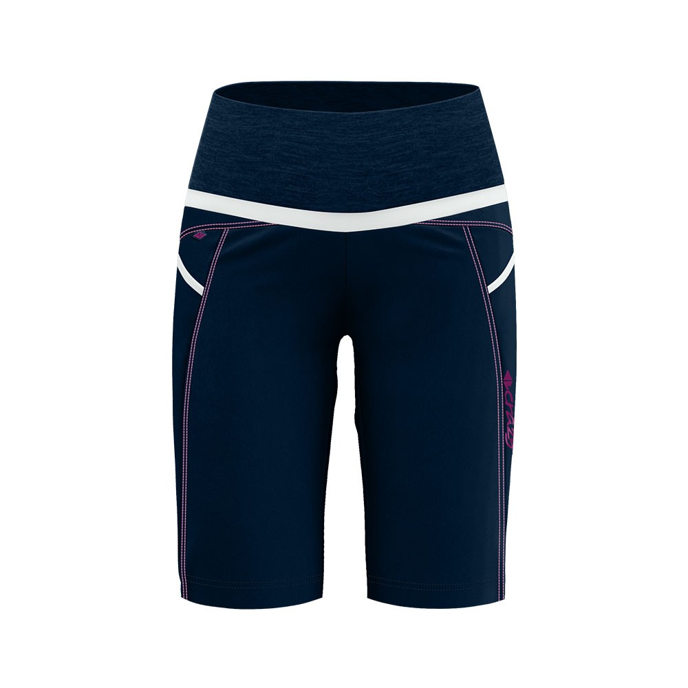 Crazy Pantaloni Corti Trekking Exit Bianco Blu Donna XS