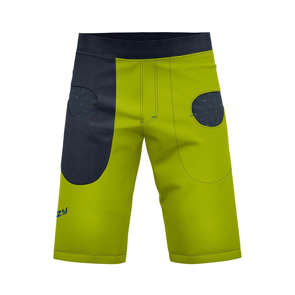 Crazy Pantaloni Corti Trekking Gulp Nero Giallo Uomo S