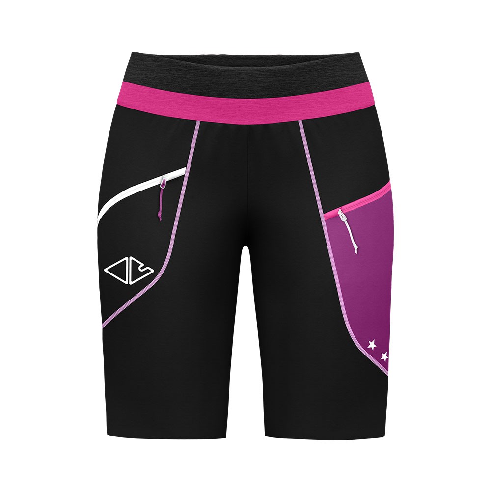 Crazy Pantaloni Corti Trekking Ionic Rosa Nero Donna XS
