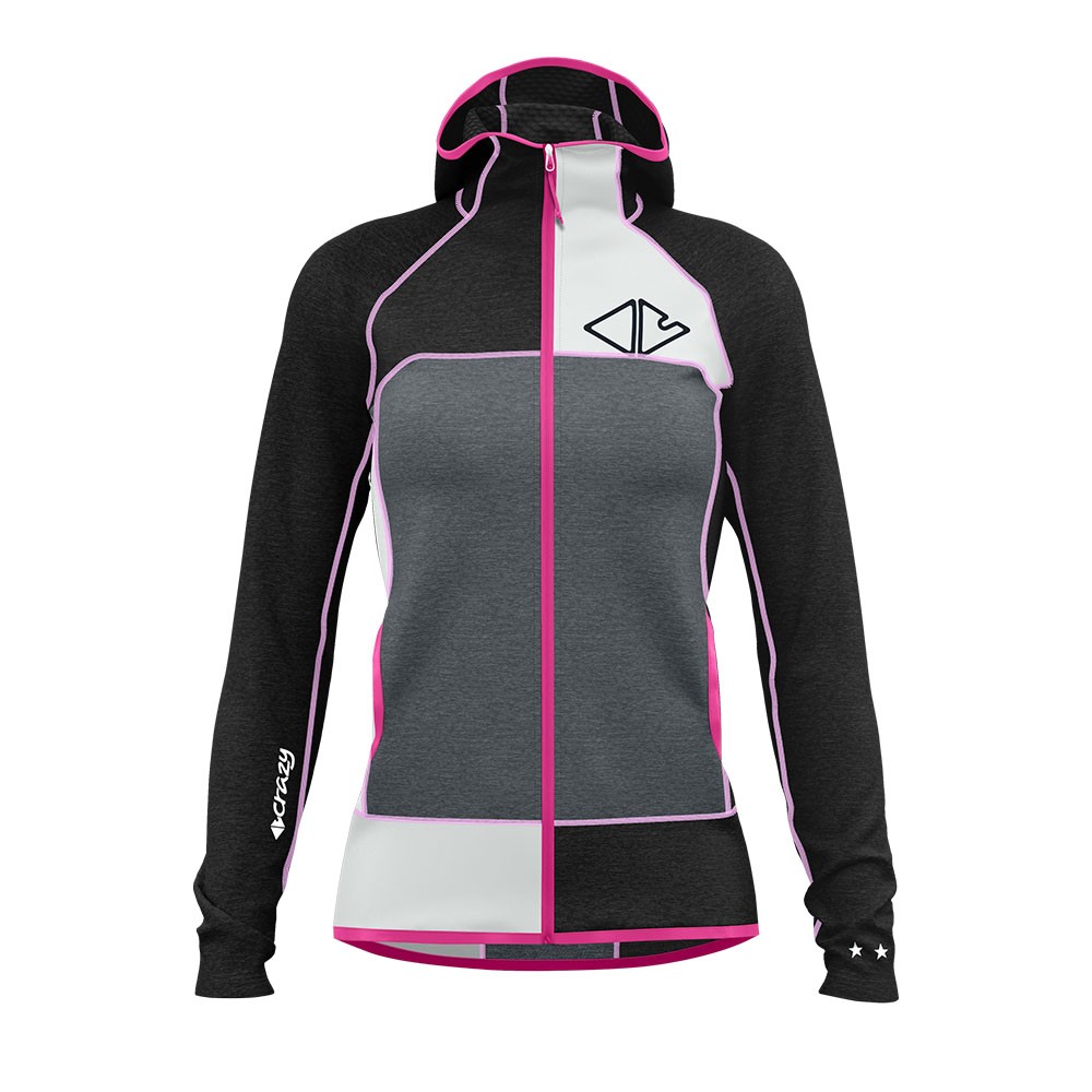 Crazy Maglia Trekking Ionic Light Grigio Nero Donna XS